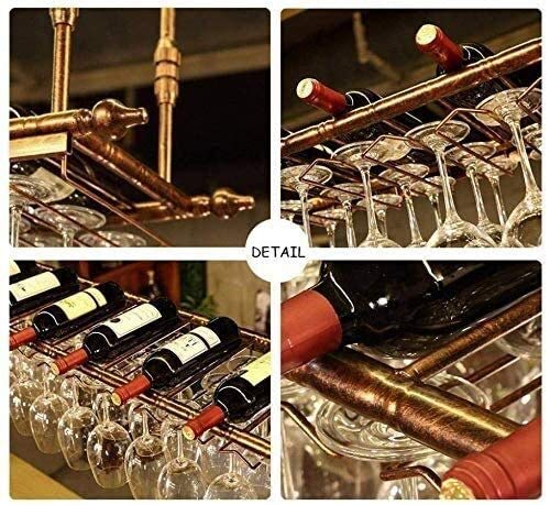 Support à vin suspendu en métal bronze MObyat, esthétique design et robuste
