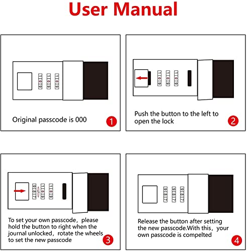 Ai-life Creative PU Leder Password Notebook, Galaxy Sternenhimmel Design Passwort Tagebuch Notizblock, Tagebuch Notizbuch mit Schloss Passwort, 215x150mm