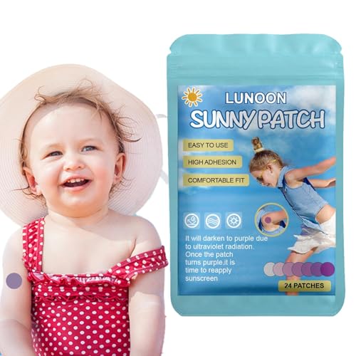 Pegatinas de detección UV, pegatinas de protección solar UV,Pegatinas de protector solar activadas por color UV - Parches de protector solar transparente para la playa para acampar de viaje para f