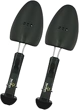 Adjustable Black Shoe Tree for Men | Fits UK Size 6 to 11 | Plastic Shoe Shaper & Crease Preventer | Shoe Care Tool for Formal & Casual Footwear