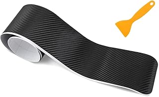 Car Rear Bumper Protector Guard, Carbon Fiber Anti-Scratch Sticker to Protect Car Door Edge, Trunk Sill Door Entry Trim Cover Guards, Exterior Accessories Universal for Most Cars, SUVs (Black)
