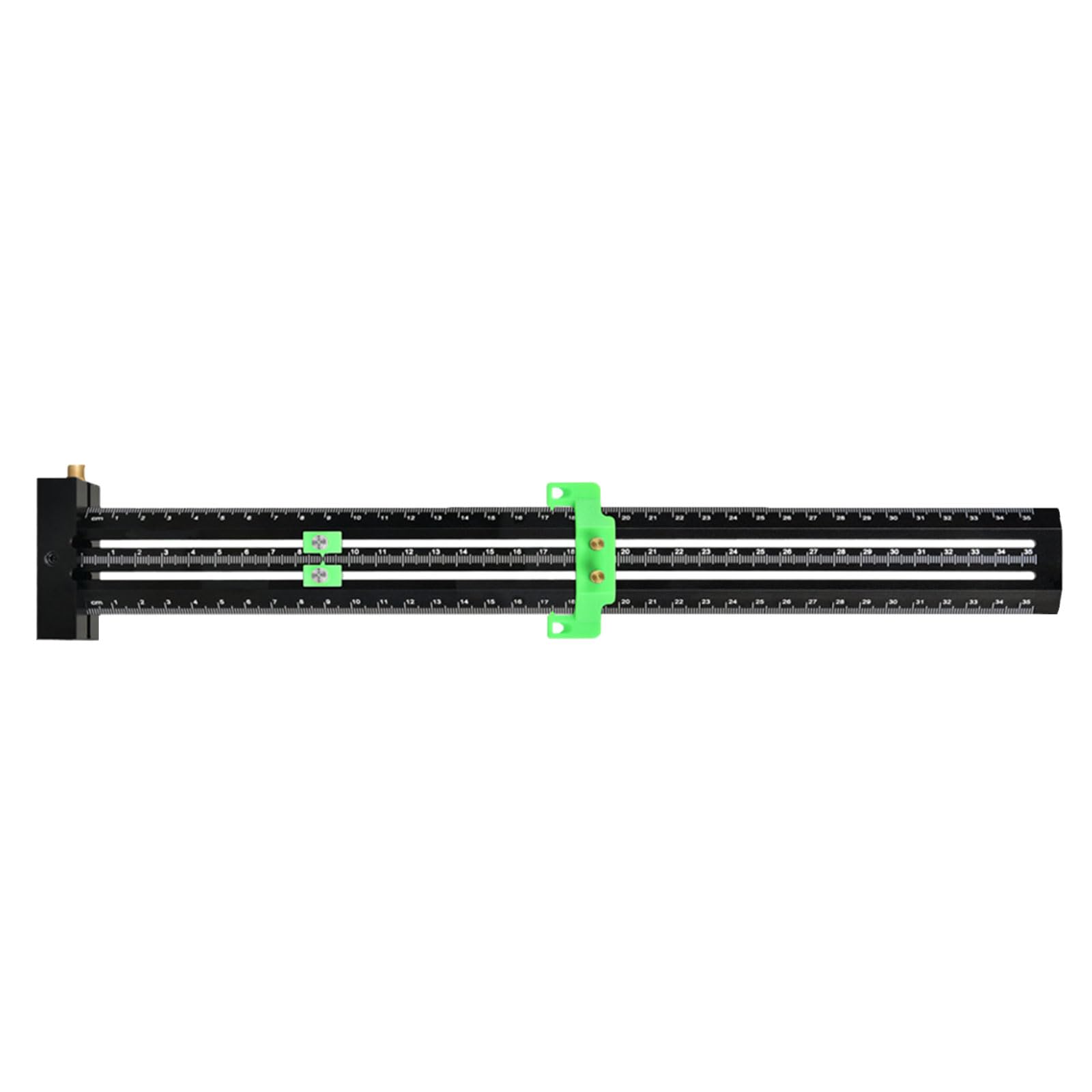 Metric/Inch T Shape Marking Gauge Multifunction Scribing Marking Ruler Double Line Ruler Limit with Needle Double Line Scriber