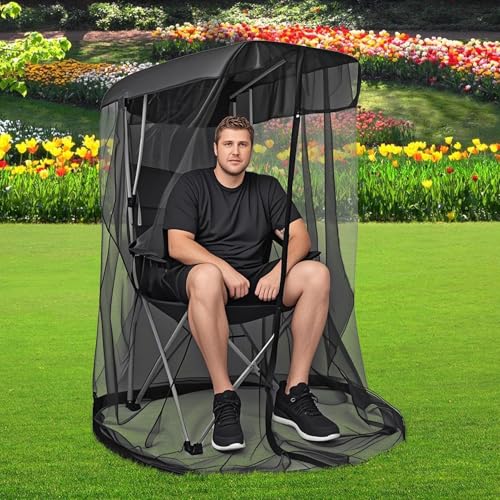Mosquitera para silla con dosel refugio de malla para camping exterior 4
