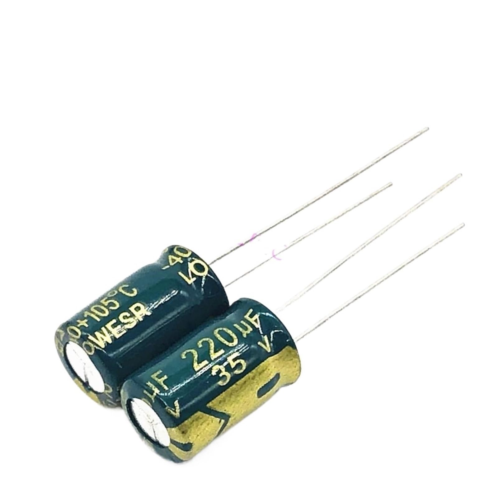 ICXLPMC 12pcs/lot Q09 Low ESR/Impedance high frequency 35v 220UF aluminum electrolytic capacitor size 8 * 12 220UF35V 20%