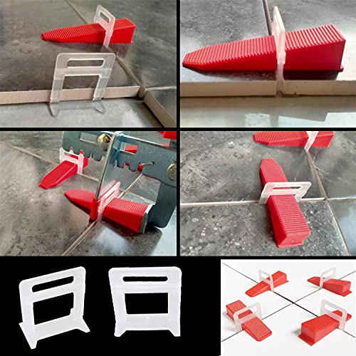 Sjzbin 100Pcs 1.5Mm Tiles Leveler Spacers, Tile Leveling Clips 1/16'' (1.5Mm) Laser Level Self-Leveling 4D Cross Line Tiling Floor Laser Tool, White #TOP4