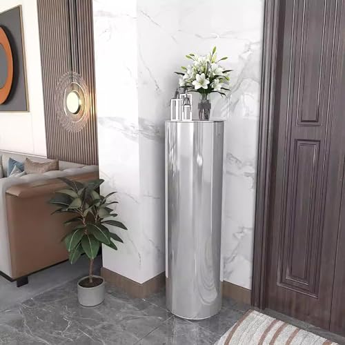 Image of SUZEPER 360 Rotating Shoe Cabinet,Adsorption Door,Freestanding Shoe Rack Tower Revolving Shelves,Vertical Round Shoe Rack Tall Shoe Organizer Storage Cabinet(6 tiers-35.4", Silver)