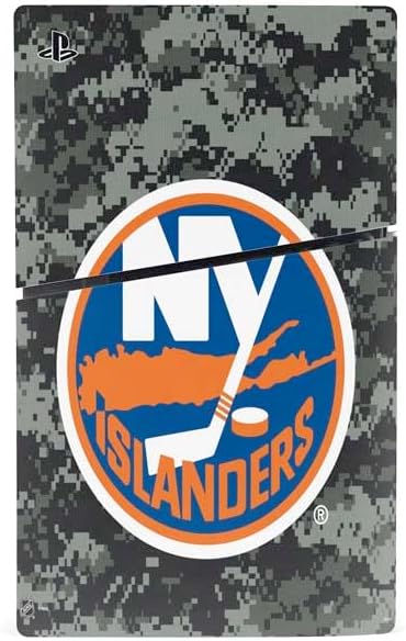 Skinit Decal Gaming Skin Compatible with PS5 Slim Digital Edition Console - Officially Licensed NHL New York Islanders Camo Design
