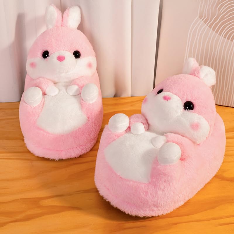 House Slippers for Women Cute Cartoon Animal Home Slippers Fuzzy Warm Bedroom Non-Slip Slipper Shoes3