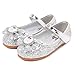 AIYIMEI Mädchen Prinzessin Schuhe Kinder Sandalen Partei Glitzer Kristall Schuhe Kostüm Zubehör Karneval Verkleidung Party Aufführung Fasching Tanzball,Silber,34 EU