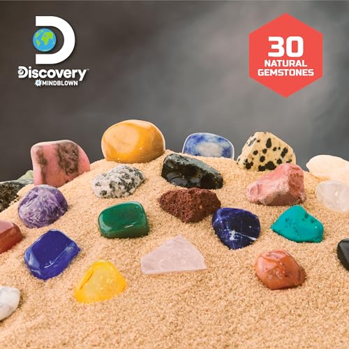 Discovery™ Gemstone Panning STEM Kit – Pan for 30 Real Gems| 2 Sifting Pans, Sand & Learning Guide| Educational Science Activity for Kids| Geology Rock Excavation Set| Boys & Girls Toy Gift| Ages 8+ - image 3