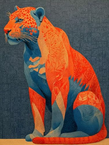 ペイントバイナンバー ヒョウ ナンバーペイント 動物 大人用 初心者向け 手塗り 塗り絵 ハンドメイドクラフトアート 簡単 DIY 数字油絵 セット 含む インテリア アクリル 水彩絵の具, インテリア 壁飾り ホームデコレーション ギフト 額縁付き 30