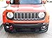 iJDMTOY Red Track Racing Style Tow Hook Ring Compatible with Jeep 2015-up Renegade Latitude, Sport, Limited Models (Except Trailhawk), Made of Lightweight Aluminum