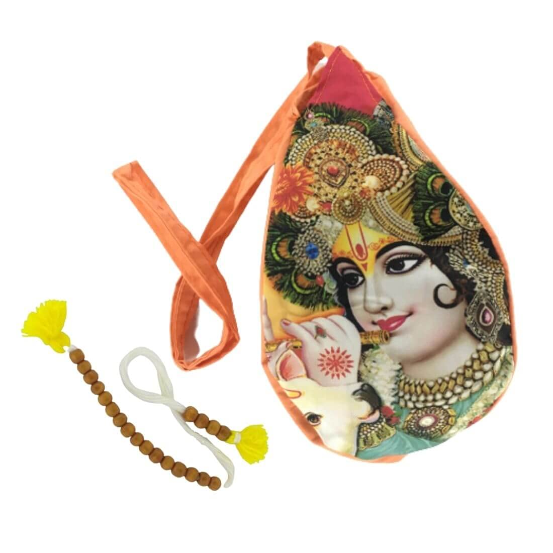 Sac de perles avec compteur Mala pour méditation et suivi précis Krishna Japa