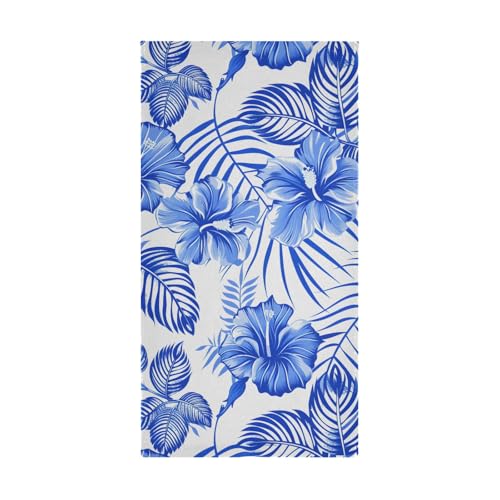 Toallas de mano con diseño botánico índigo para decorar tu cocina con estilo, pack de 2 3