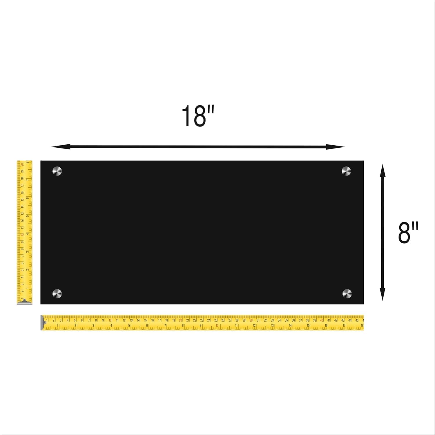 Signage Infra Customized Horizontal House Name - Number Sign Address Plaque, Door Signage for Home & Outdoor Entrance (Size-18" x 8"), Sign with Stainless Steel Screws, Acrylic Sheet base with Acrylic Laser 3D Letters, Hindu Symbol Nameplate with different design styles (Style-2) 1