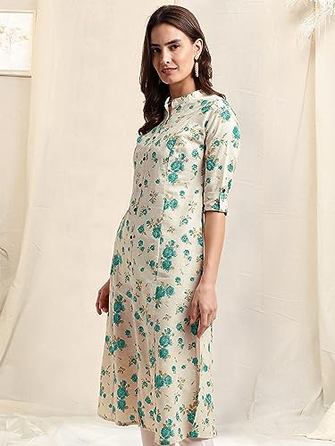 Image of MIRCHI FASHION Women Rayon Sequin Embroidery and Polka Dots Print Straight Kurta