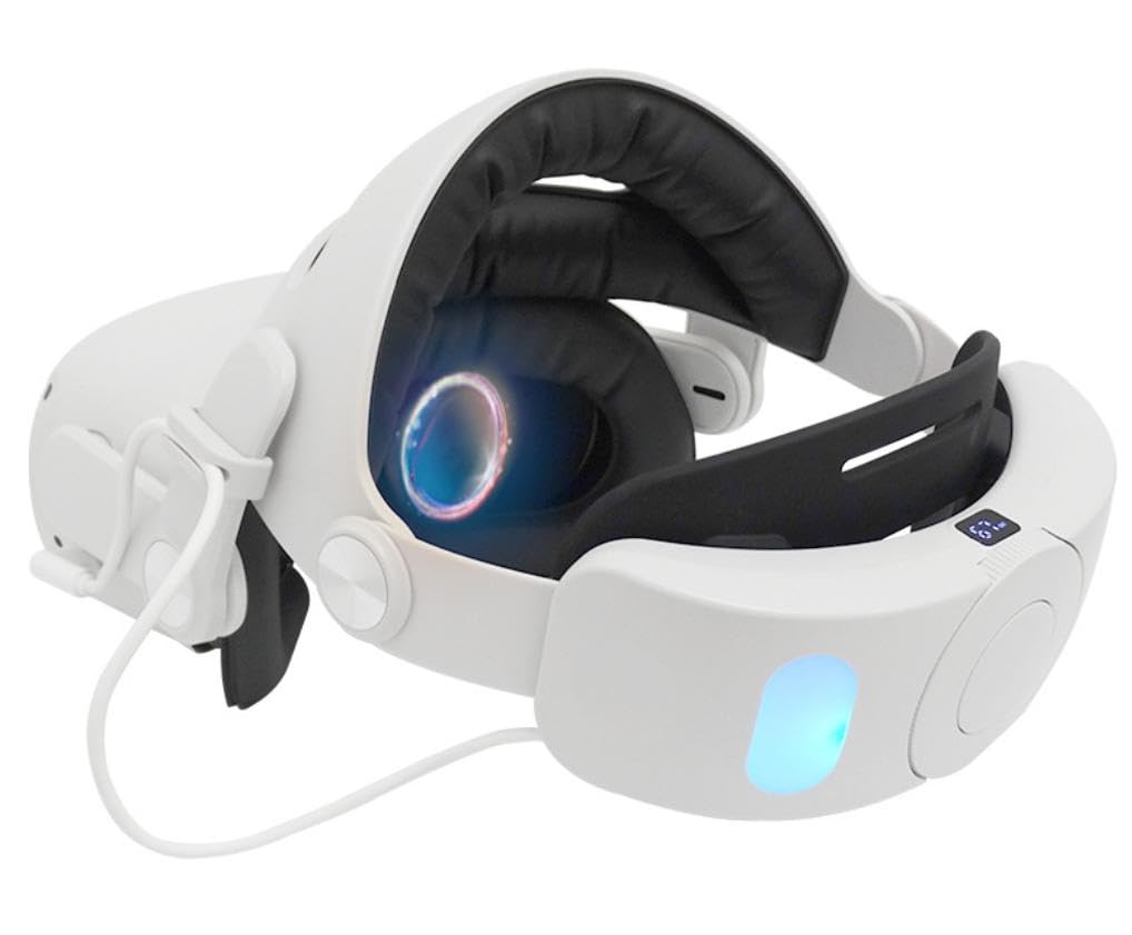 New World Head Strap for Oculus/Meta Quest 2 6000mAh Battery Head Strap, Adjustable Elite Head Strap for Quest 2 Replacement Accessories to Extend Playtime and Comfort (No VR Headset Included)-picture-14