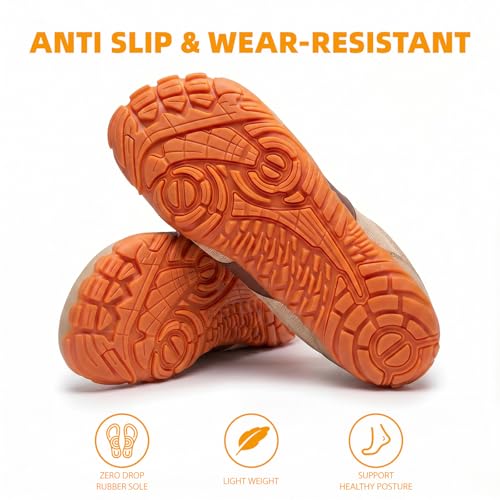Image of Women's Barefoot Sneakers Wide Toe Box Zero Drop Sneakers | Breathable Lightweight Non-Slip Shoes for Gym Training, Trail Running, Hiking & Daily Walking