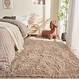 OPPODREAM 8x10 Beige Rugs for Bedroom, Ultra-Soft Fluffy Area Rugs for Living Room, 8 x 10 Shag Carpet for Nursery, Kids, Girl, Boy, Baby, Plush, Fuzzy, Shaggy, Cute Home Decor
