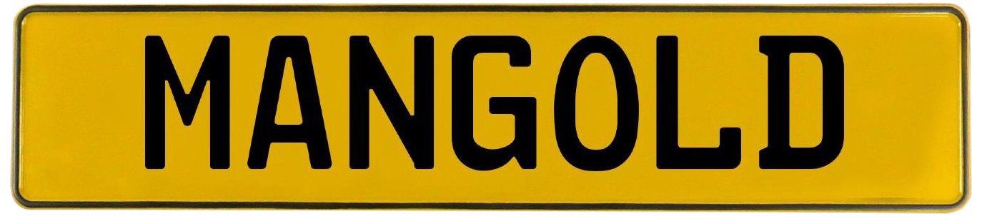 Vintage Parts 720320 Man Cave Wall Art (Mangold Yellow Stamped Aluminum Street Sign)