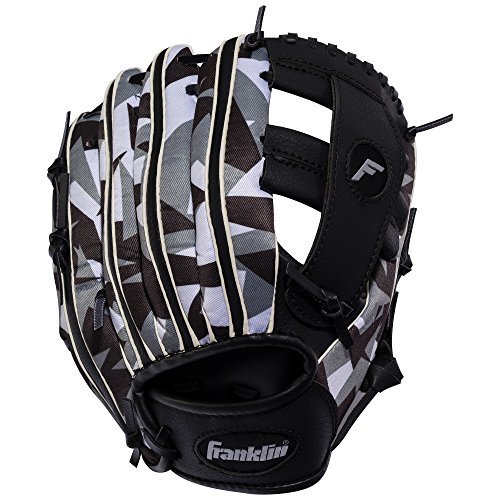 Franklin Sports RTP Digitek Teeball Performance Gloves, 9.5", Right Hand Throw, Black/White