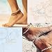 Yean Layered Sea Snail Anklet Conch Ankle Bracelet Black Leather Corp Cadena...