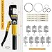 Bosimux Hydraulic Crimping Tool 10 Tons 12 AWG to 00 (2/0), Battery Cable Crimper Tool with 9 Hexagonal Dies, Hydraulic Wire Crimping Kit for Wire Rope and Battery Terminal Lugs