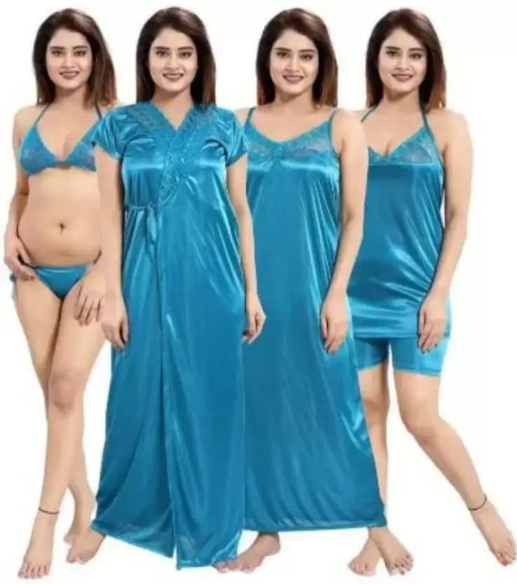Image of AIRGEAR Pack of 6 Women Nighty Set