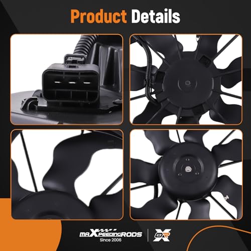 Image of maXpeedingrods Engine Radiator Cooling Fan Assembly for Elantra Sedan 2.0L 2017-2018, for Elantra GT 2.0L 2018-2020 Replacement HY3115156, 25380-F2000