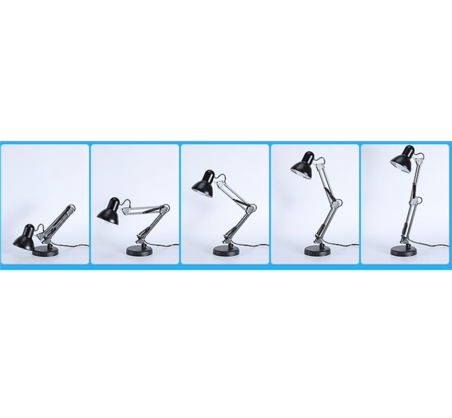 Lámpara De Lectura para Estudio Lámpara De Escritorio De Metal con Brazo Oscilante Ajustable For Dormitorio, Estudio Y Oficina. Lámparas(Pink)