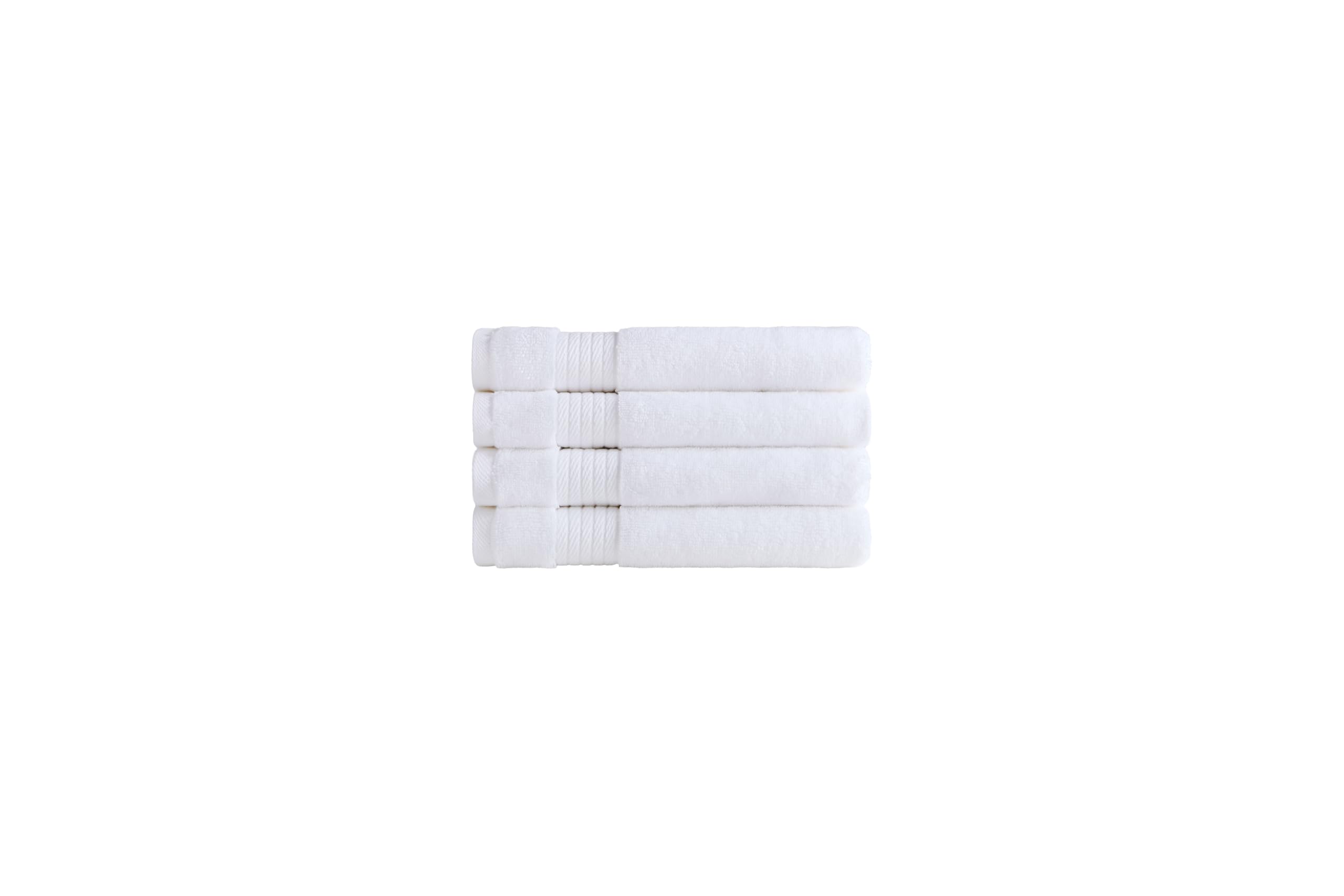 Ozdilek 4-Piece 16x30 Hand Towels 575 GSM 100 Turkish Cotton Luxury Soft Quick Dry Absorbent Fade-Resistant Comfortable Cotton