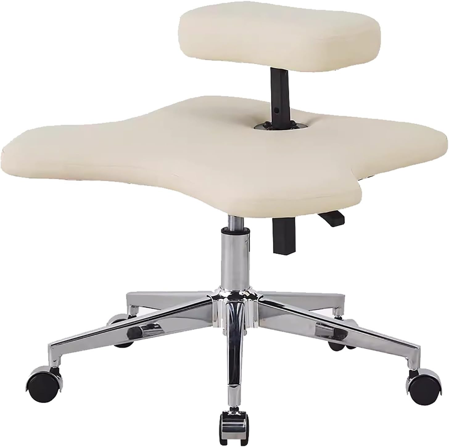 Office Chair Cross Legged Chair，Desk Kneeling Chairs Office Chair for Cross Legged Sitting with Wheels, Height-Adjustable Kneeling Chair Leg Strap Portable, Meditation Chair for Comp,Beige1
