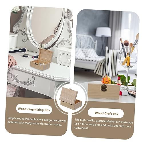 Boîtes de rangement bois brut pour trier les petits objets de maison