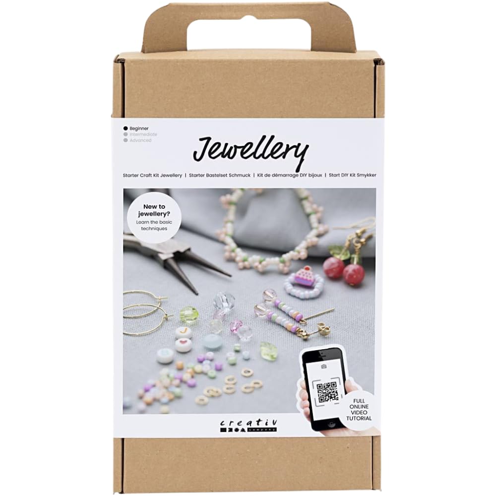 Hobby Welt kreativ Large Jewellery Craft Set for Bracelets, Necklaces, Earrings, Loisirs Créatifs Adultes, Activité Manuelle, with Video Tutorial
