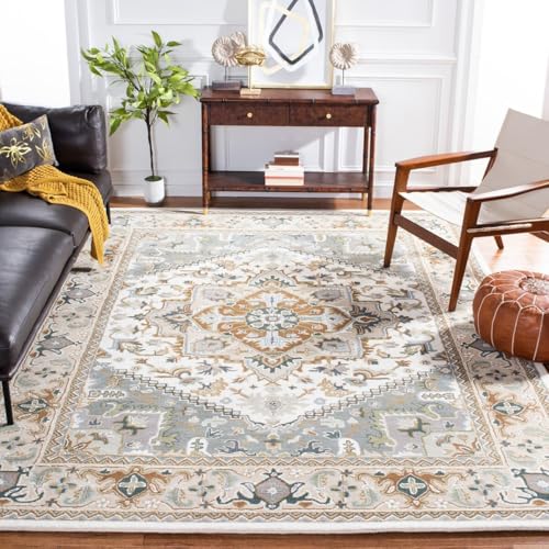 Image of Hand Tufted Modern Design Exported Collection High Low Pattern Wool Carpet for Living Room, Bedroom & Hall (Multi 1, 5 x 7 Feet)