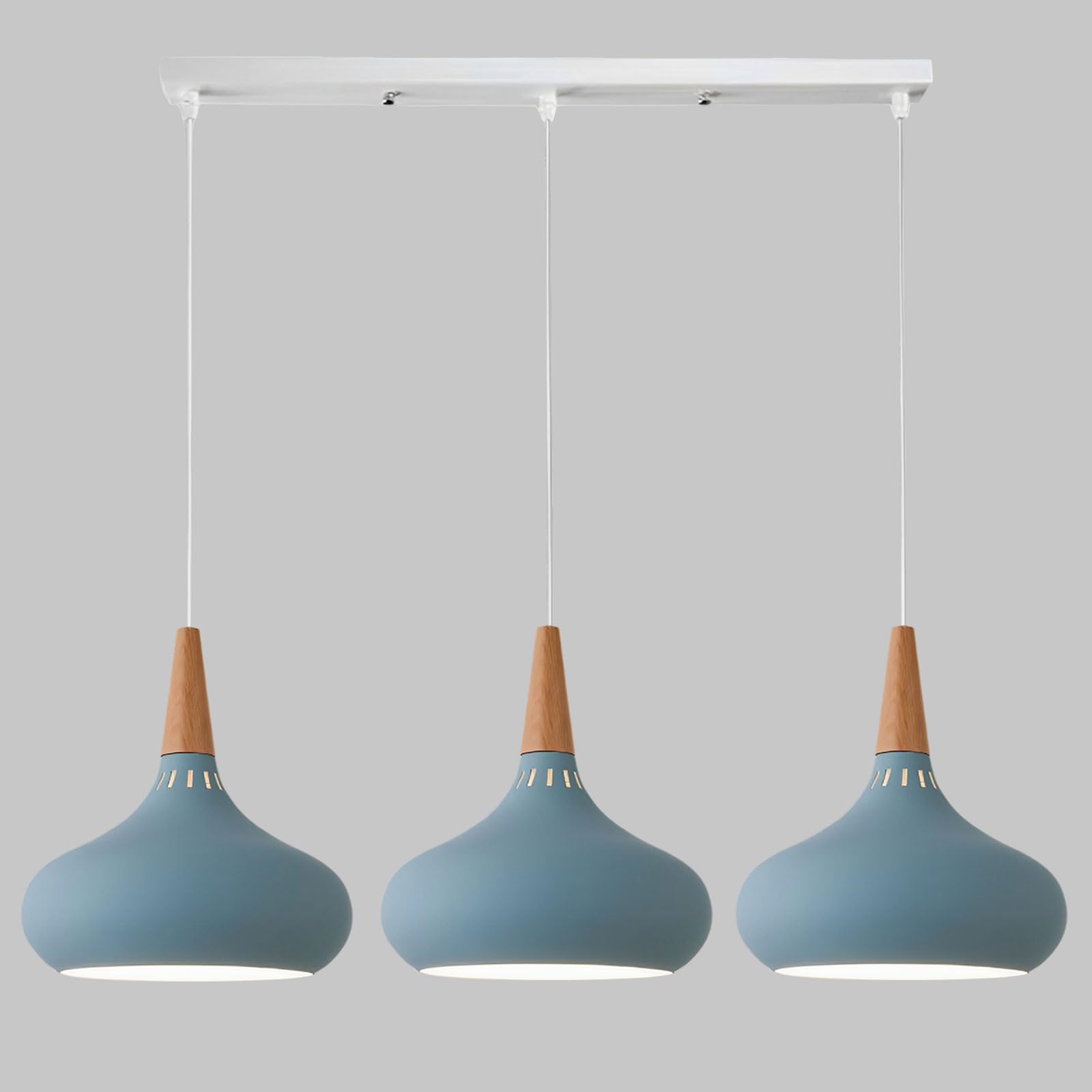 SXSHEYS Nordic Indoor Pendant Lamp Modern Linear Chandeliers Kitchen Island Hanging Lighting 3 Light E26 Fixtures Height Adjustable For Dining Room