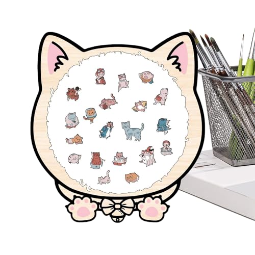 De Animales,Juguete Educativo De 135 Piezas con Marco De Gato | de Madera Colorido,para Todas Las Edades Y Preescolar Decoración Hogar Actividad Aprendizaje Mesa