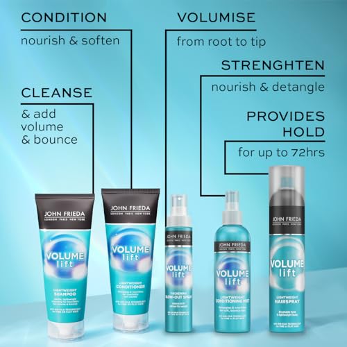John Frieda Volume Lift Lightweight Shampoo 250 Ml, Shampoo Flat, Fine Hair, Bouncy Hair Shampoo - Image 7