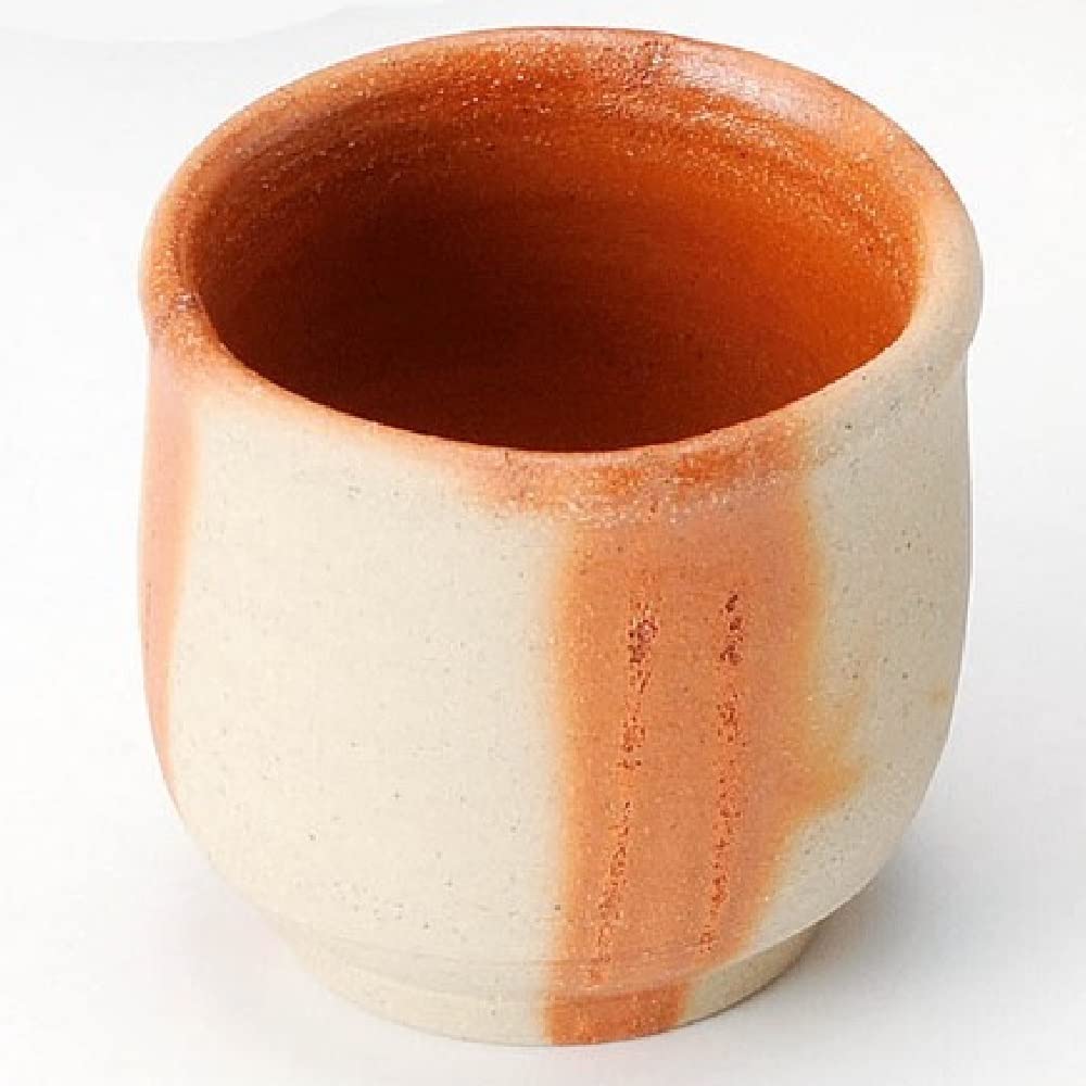 Bizen Ware Guinomi Sake Cup Hidasuki Fire Cord Yumengen Kobo 2oz Japan