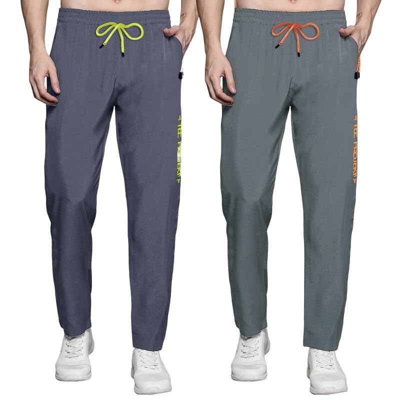 Image of Pinkmint Track Pant for Men ll Soild Track Pant ll Stretchable Regular Fit ll Yoga Wear ll Active wear (Pack of 2)