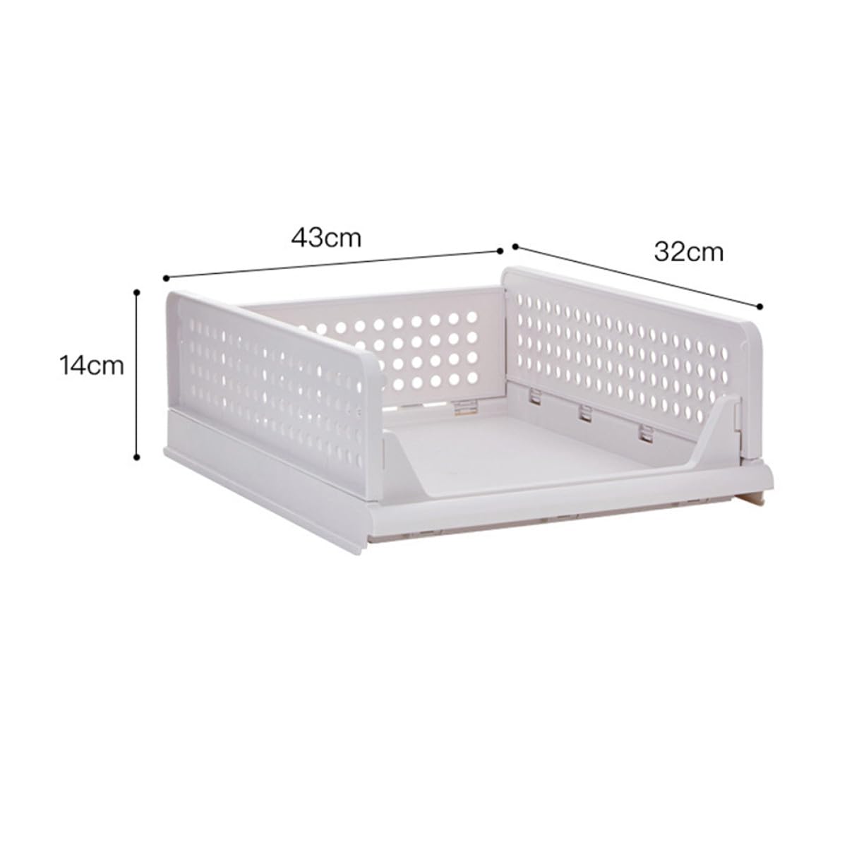 Healeved Organizzatore per Armadio in Plastica 2 Pezzi Cassetto per Panni Impilabile con Scomparti e Fori di Ventilazione Soluzione Salvaspazio per Guardaroba e Cassetti Dimensioni