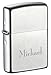 Personalized Zippo Satin Chrome Lighter with Free Engraving