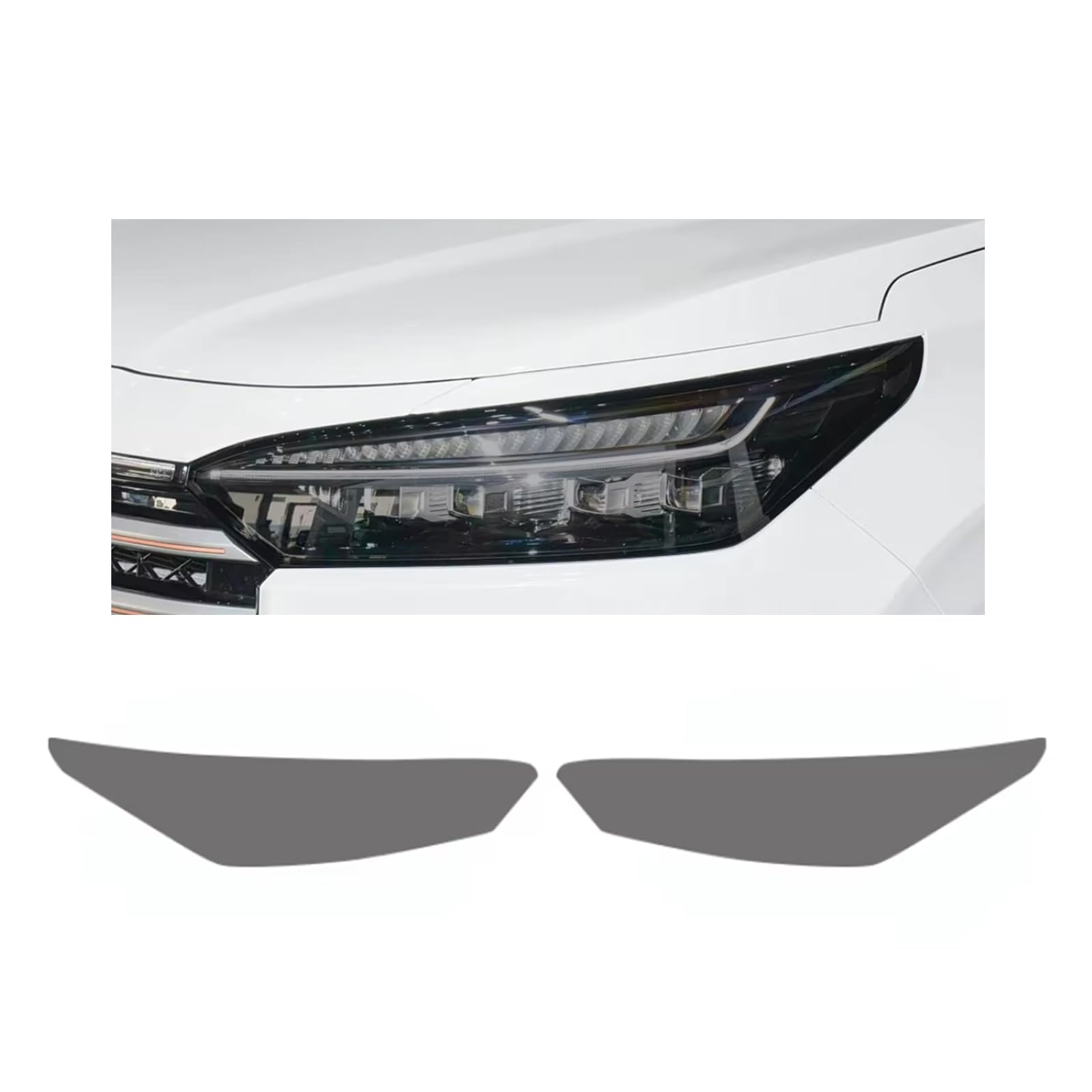 Headlight Film for Exeed VX 2021-2026, 1Set Transparent/Smoke Black Car Headlight TPU Protective Film