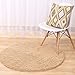 Morbuy Tapis de Sol de Chambre, Chenille Ronde Super Absorbant Anti-dérapant Tapis de Bain Confortable Tapis de Salon Tapis de Yoga de Remise en Forme (100cm, Chameau)