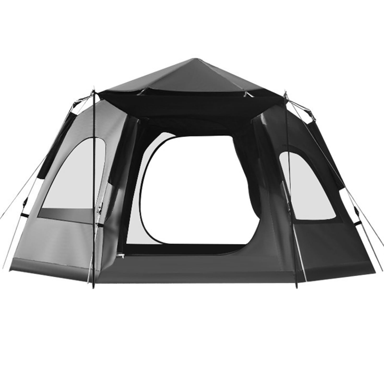 Beauenty Automatic Camping Tent Easy Setup with Porch, Black Tent Outdoor 4 Person, Portable Instant Tent Outdoor with Carrying Bag for Family Beach Travel HikingTent 5-8 Persons