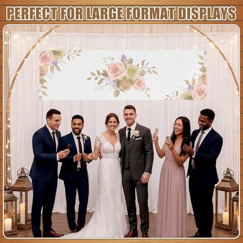 Image of Zonon Large Blank Banners And Signs Polyester Oxford Cloth Sublimation Banner To Decorate With Hanging Rope For Indoor Wall Outdoor Easy to Hang DIY Signs For Business Office(White,3 x 10 Feet)