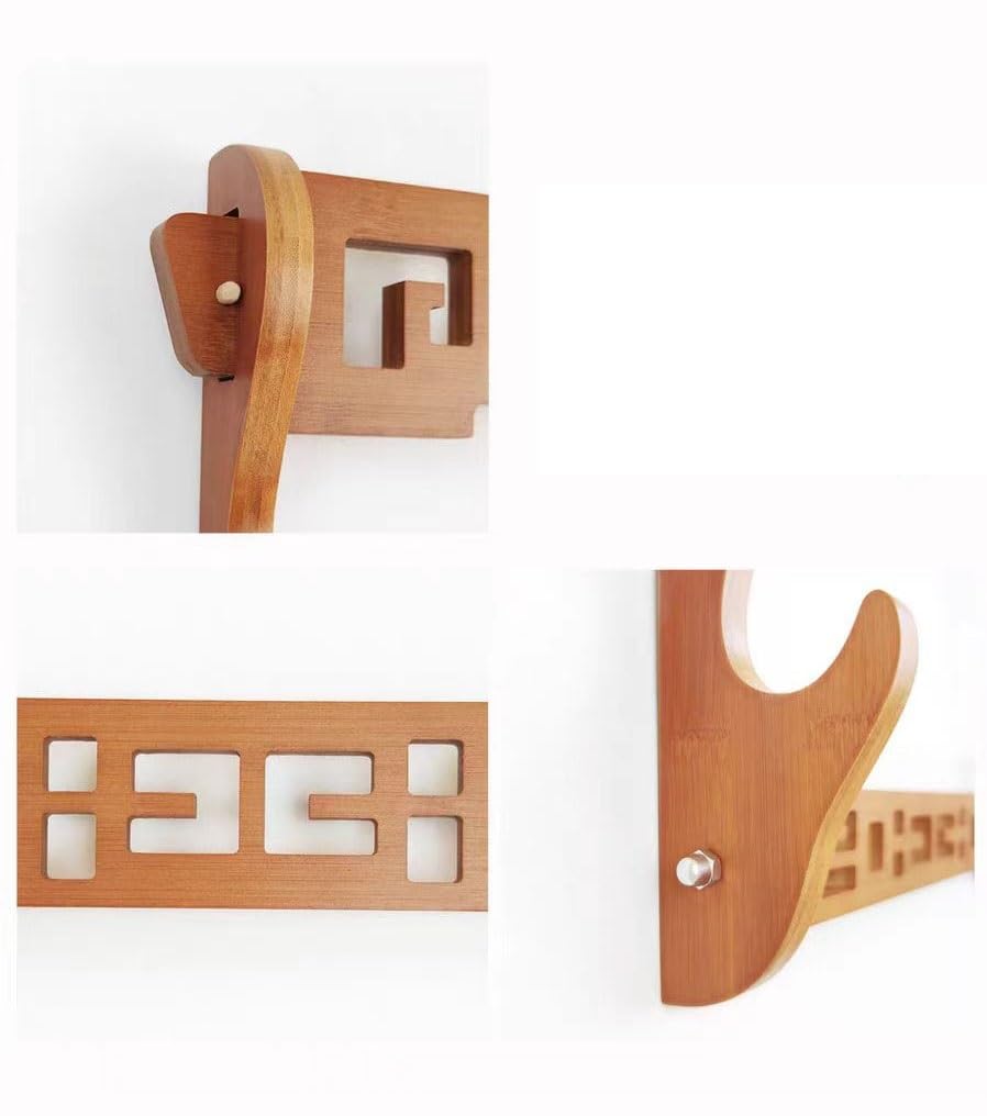 Supporto da parete per spade, espositore in legno da 1 a 4 livelli, supporto for , gancio per standard giapponesi e Tai Chi(B,3 Layer)