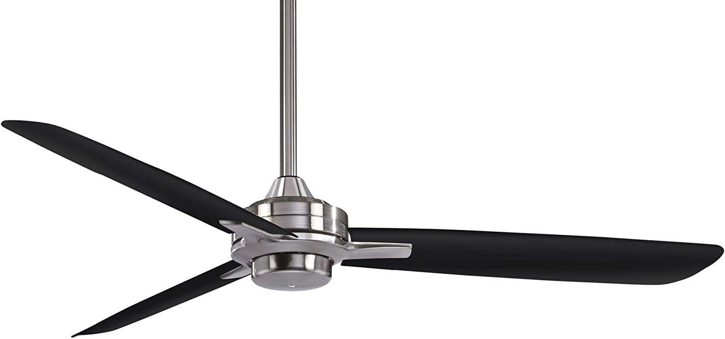 ❤ Crazy Deals Minka-Aire F727-BN/CL Rudolph 52" 3-Blade Ceiling Fan & Wall Control in Brushed Nickel Finish with Coal Blades … …
