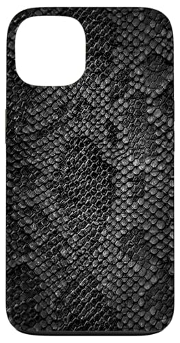 Python-Anaconda-Schlange mit Schlangenleder-Muster, Schwarz Hülle für iPhone 13