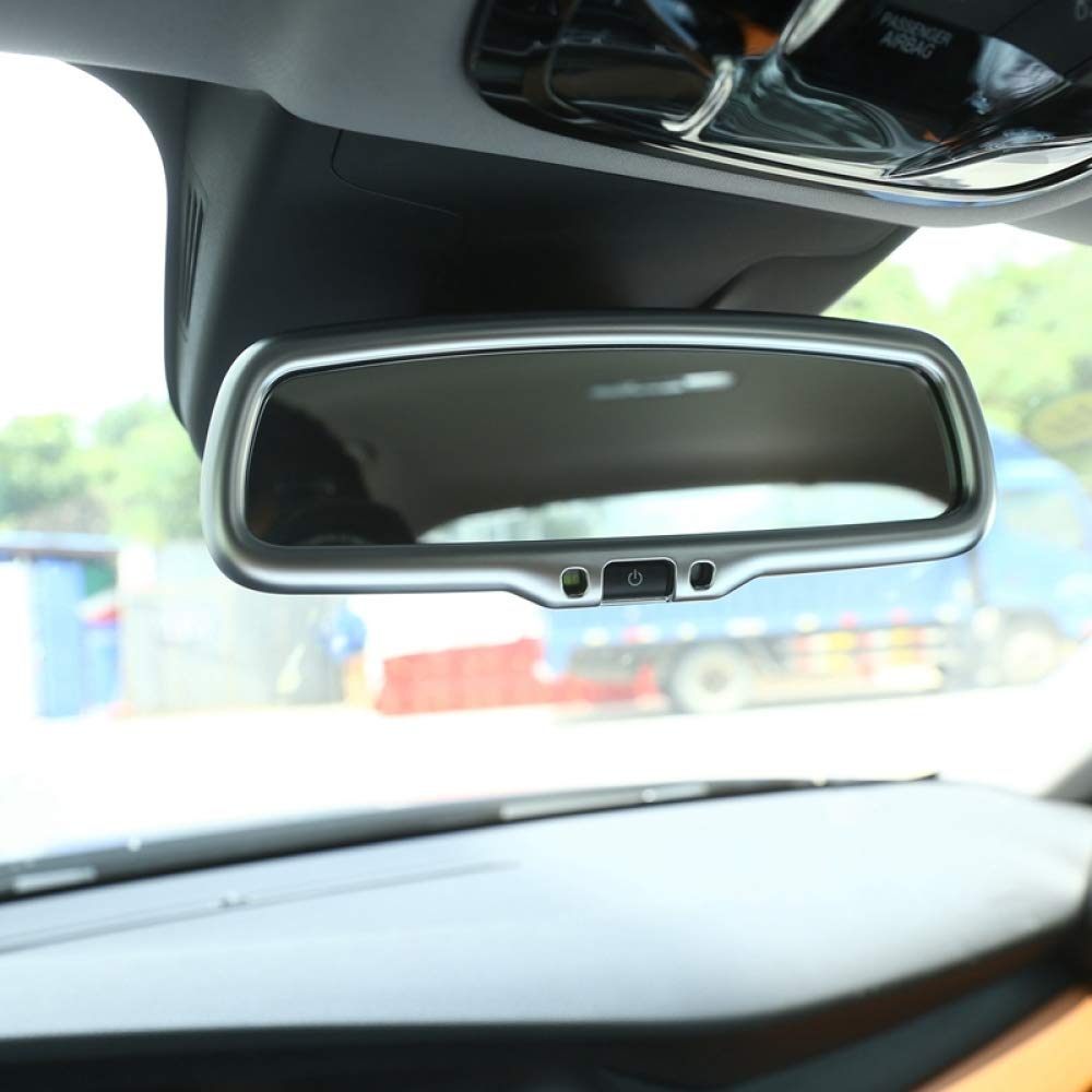 Dmwfaker side mirror cover protective shell， For Alfa Romeo Giulia Stelvio 2016-2018, Interior Rearview Mirror Frame Cover Trim